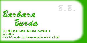 barbara burda business card